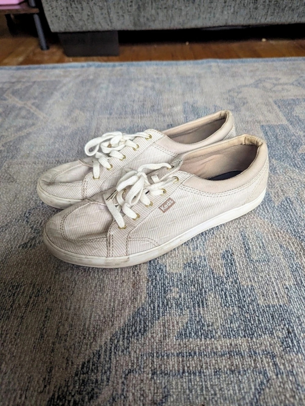Keds White Lace-Up Sneakers